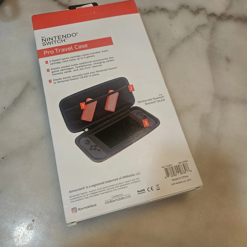 Black Pro Travel Case for Nintendo Switch